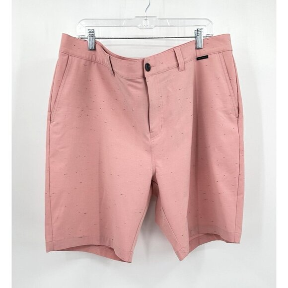 TRAVIS MATHEW golf shorts good fun splatter print flat front stretch pink 40 - Picture 1 of 8